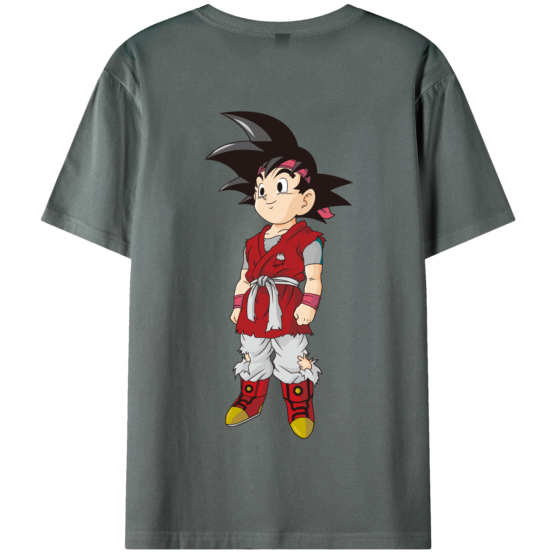 （画像用） ドラゴンボール 孫悟空（そん ごくう）Son Goku カカロット DRAGON BALL Kakarotto 綿100％半袖Tシャツ（背面プリント）